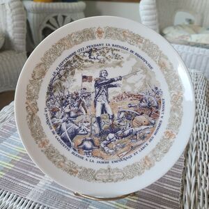 Vintage D'Arceau Limoges Lafayette Legacy Collector Plate IV Brandywine Battle